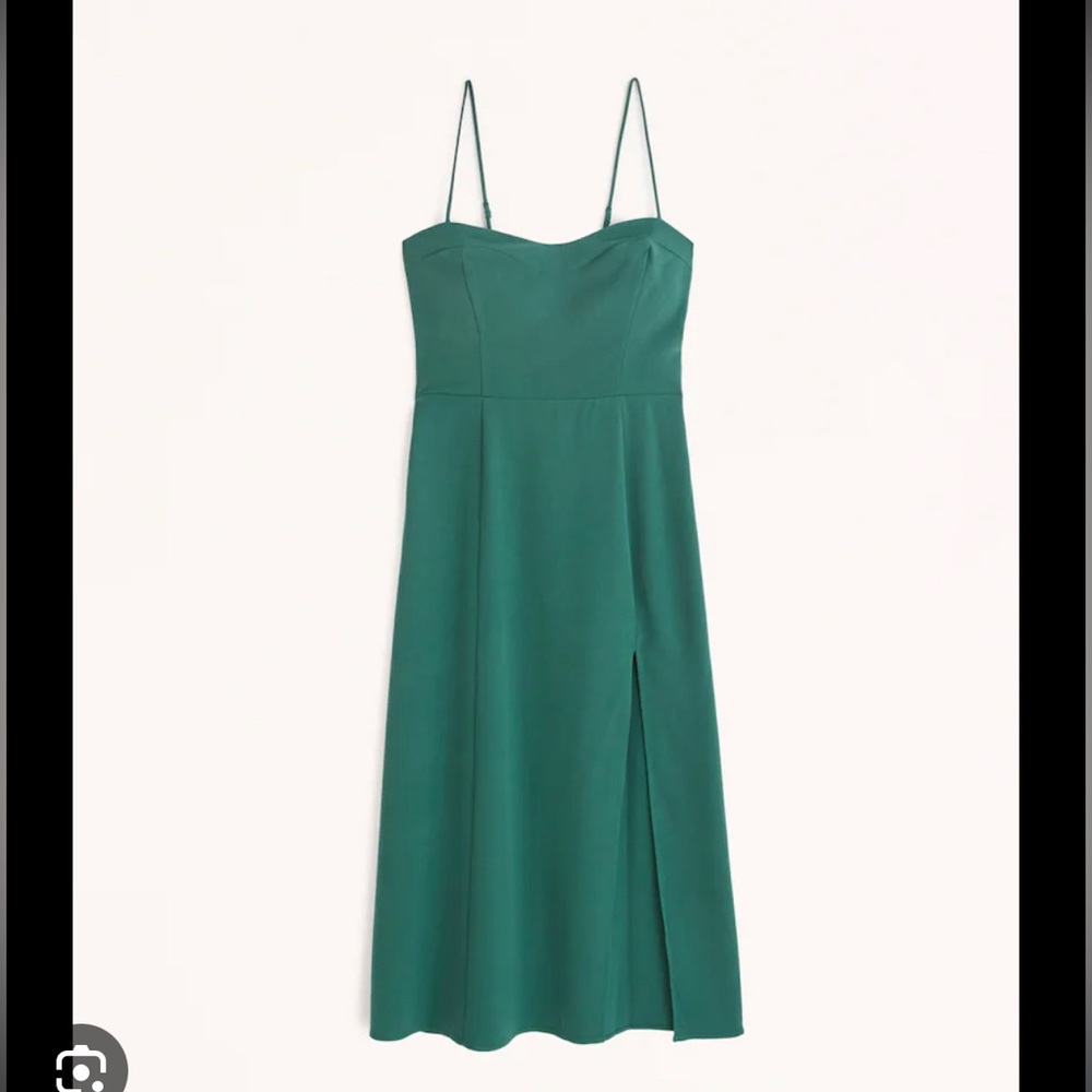 Abercrombie High-Slit Midi Dress Size Small Petite - Picture 2 of 5